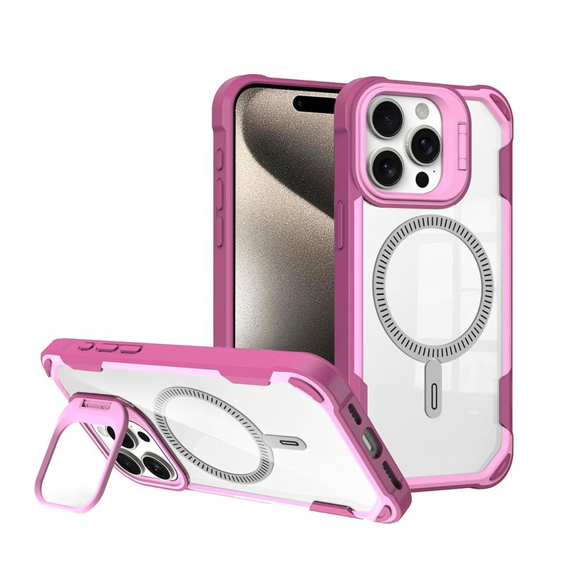 JOICO - Carcasa Con Soporte Para iPhone 16 Pro Magsafe Rosado