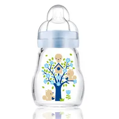 MAM - Mamadera 170 Ml Vidrio Celeste