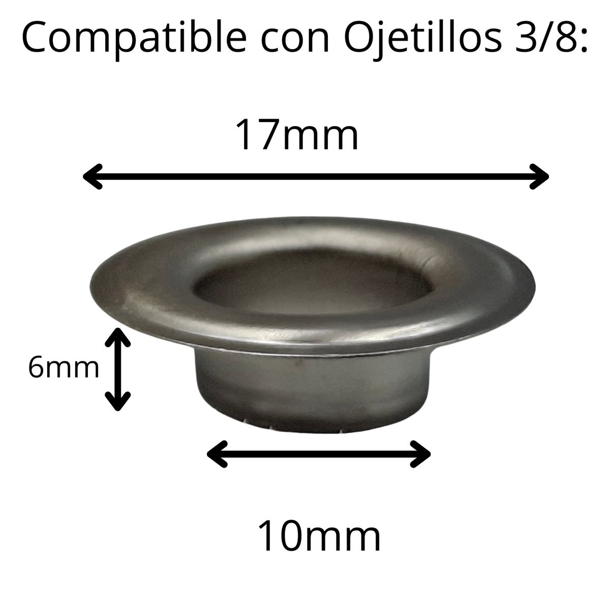 GENERICO - Matriz nacional ojetillos 3/8 10x17x6mm para maquina broches