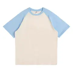 BLWOENS - Polera de manga corta de verano para hombres y mujeres - Azul