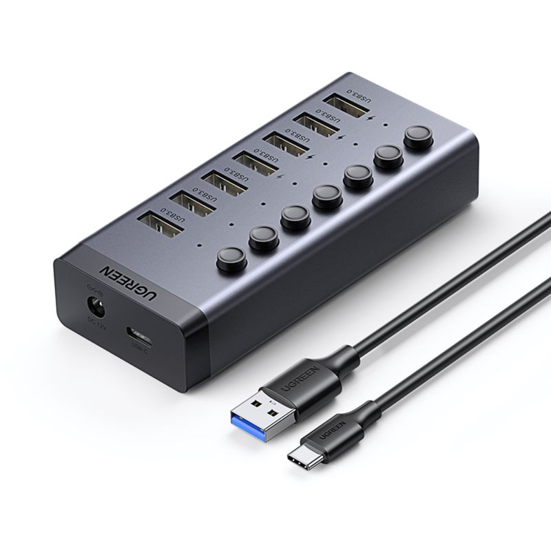 UGREEN - HUB USB-A 30 7 PORT USB-A 30 ENERGIZADO 35A MAX UGREEN CM481