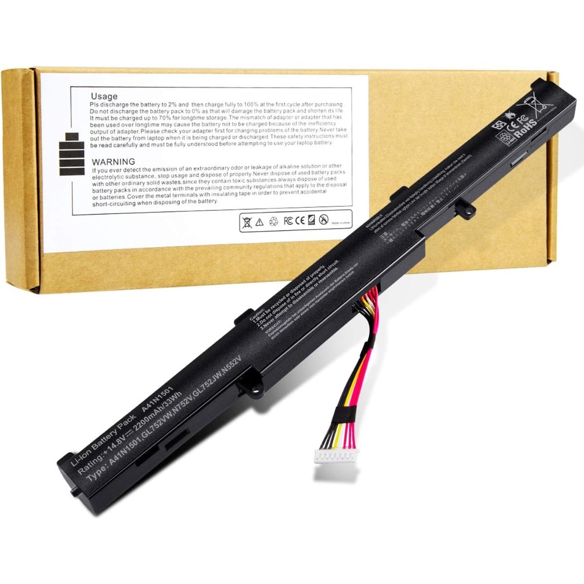 GENERICO - Bateria a41n1501 Para Asus Gl752 N552v N752 Series Nueva