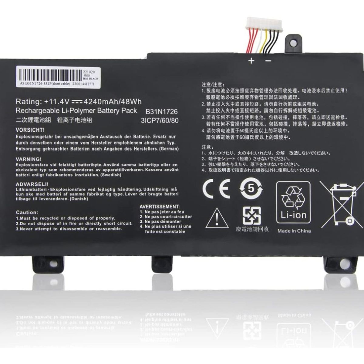 GENERICO - Batería b31n1726 Para Asus Tus Gaming F15 Fx506lh Series