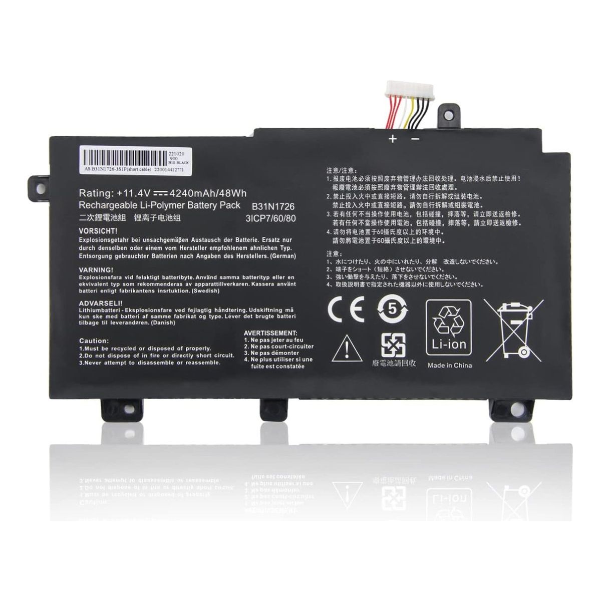 GENERICO - Batería b31n1726 Para Asus Tus Gaming F15 Fx506lh Series