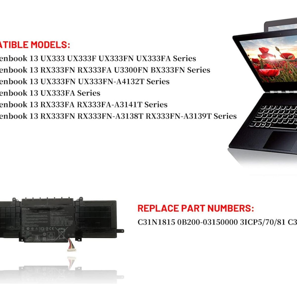 GENERICO - Bateria C31n1815 Para Asus Zenbook 13 Ux333 Ux333f Ux333fn