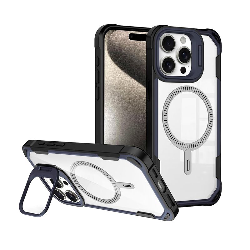 JOIGO - Carcasa Con Soporte Para iPhone 16 Pro Magsafe Azul