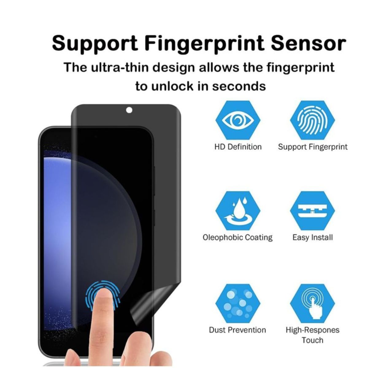 GENERICO - Lamina Hidrogel Anti Espía Para Samsung Galaxy S24 FE