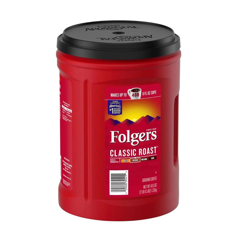 GENERICO - Cafe Folgers Classic Roast Arabica Medium 1kg Molido