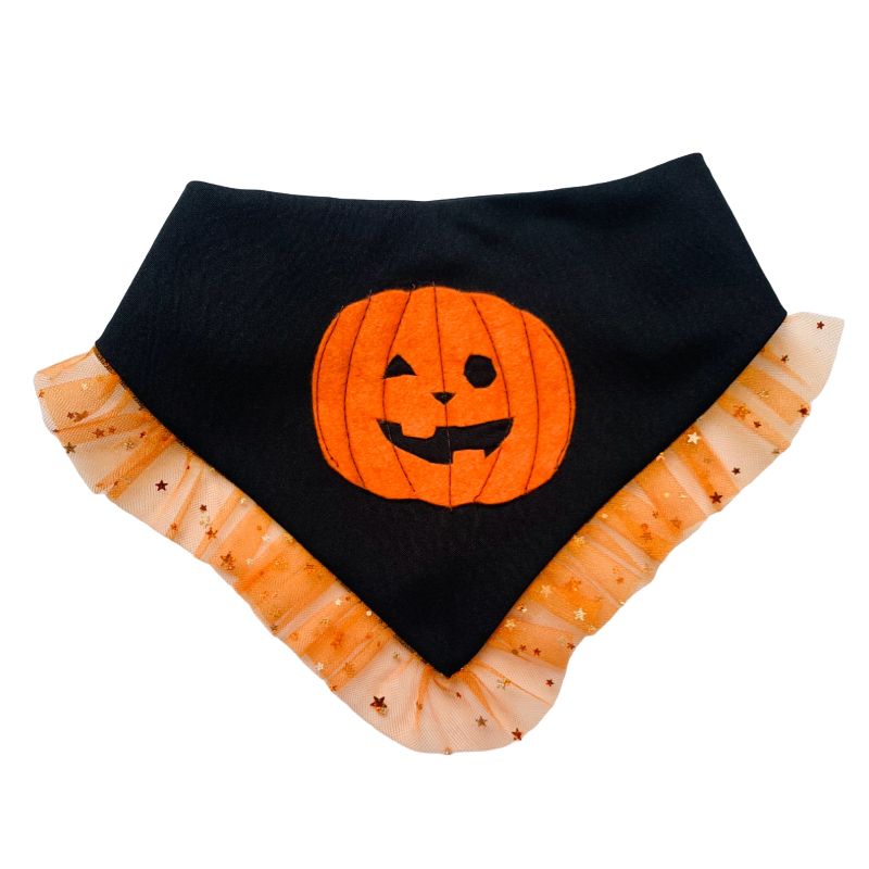 GENERICO - Disfraz de Halloween para Perros y Gatos Calabaza Gliter XL