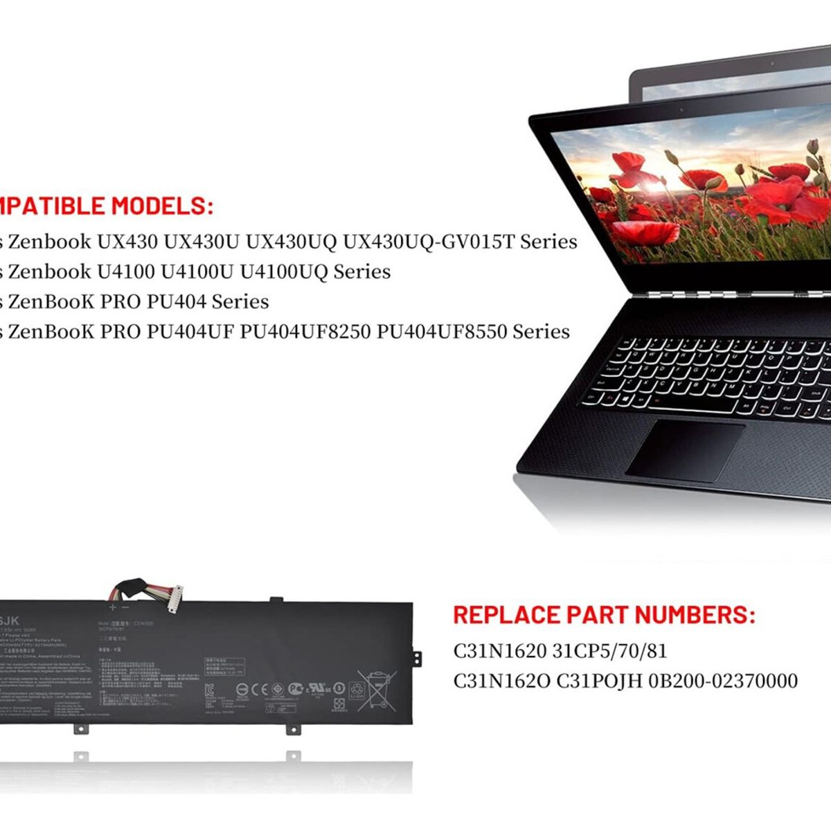 GENERICO - Bateria c31n1620 Para Asus Zenbook Ux430 Ux430uq Series