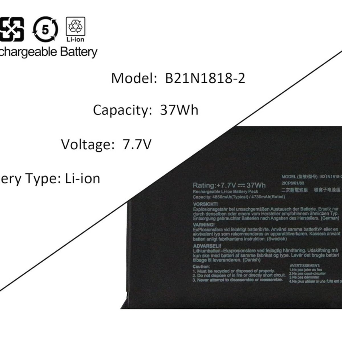 GENERICO - Bateria c21n1818-2 Asus Vivobook 14 X412ua X412ub X412uf