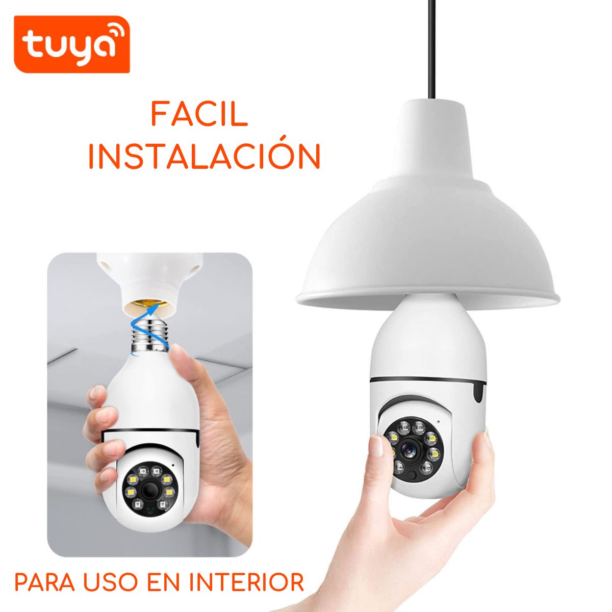 D MOTICA - Cámara Mini Domo Wifi Inteligente Full Hd Móvil Interior-Seguimiento Automático