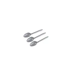 GENERICO - Cucharas Plásticas Color Gris 20pcs 14cm