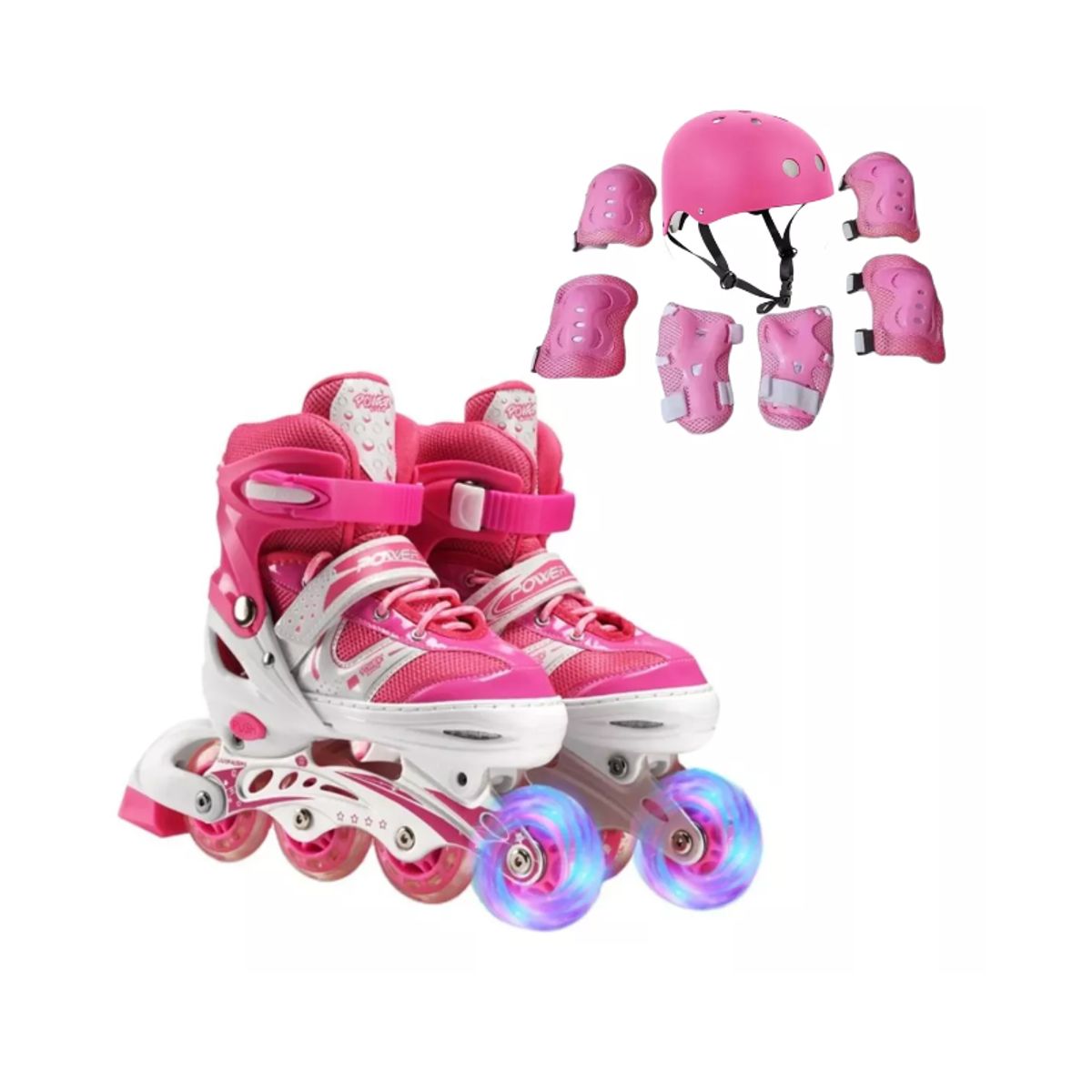 GENERICO - Patines Lineales Ruedas Mas Protección Para Niñas Talla M