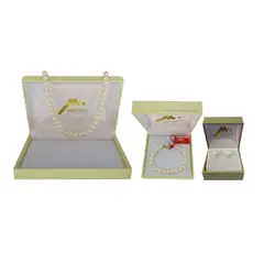 MALLORCA - Set Collar Perlas 70cm 8mm ArosPulsera de Enchapado en Oro