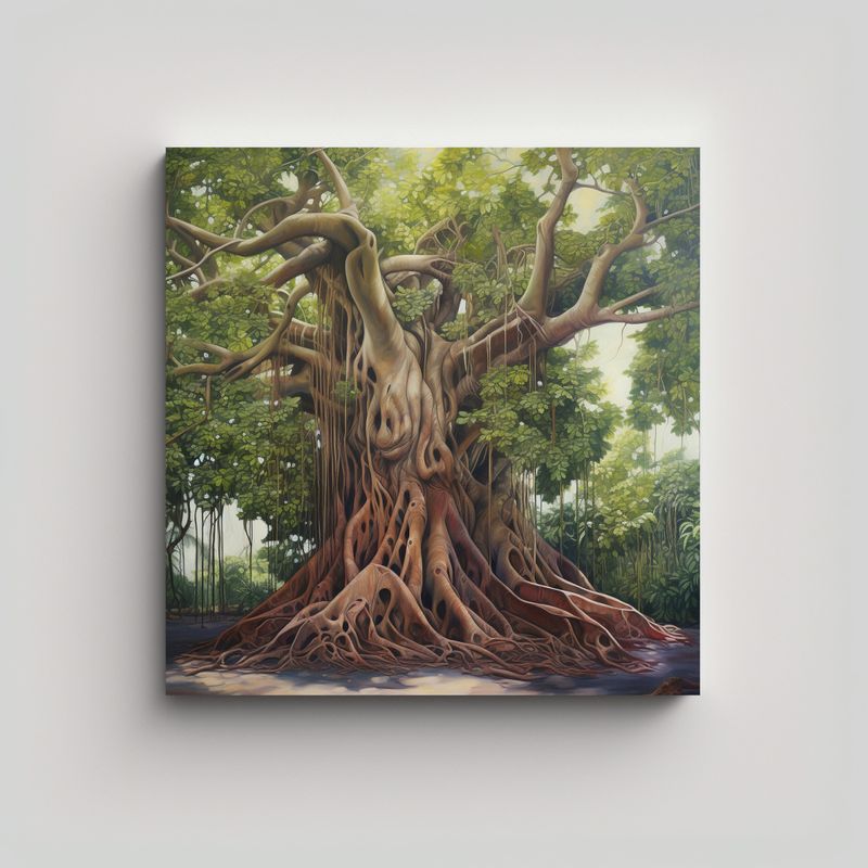 GENERICO - Composición Cuadrado Armonia A Banyan Tree 60x60 Cm