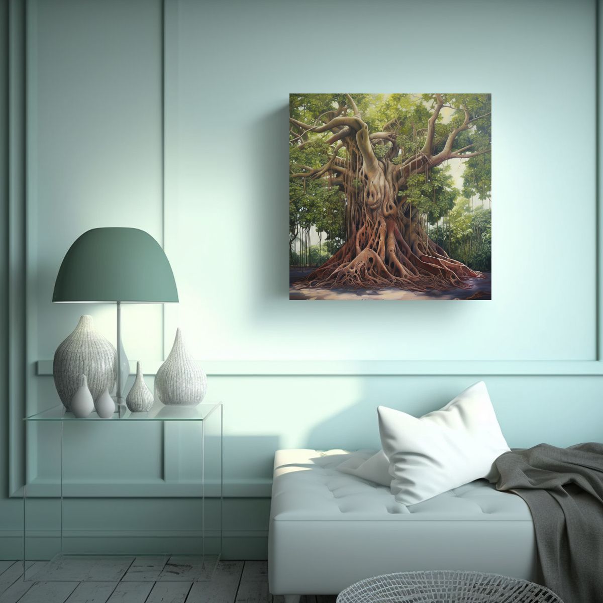 GENERICO - Composición Cuadrado Armonia A Banyan Tree 90x90 Cm