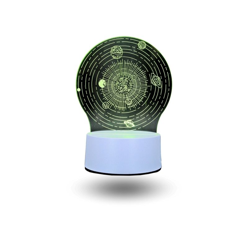 SOLEIO - Lámpara Led RGB visualización 3D Sistema Solar