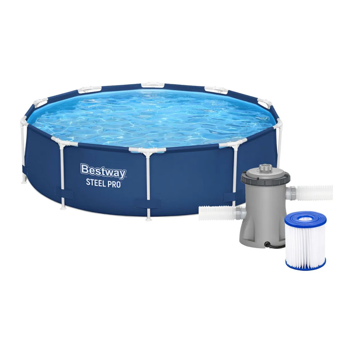 BESTWAY - Piscina estructural redonda steel pro+bomba prism Bestway