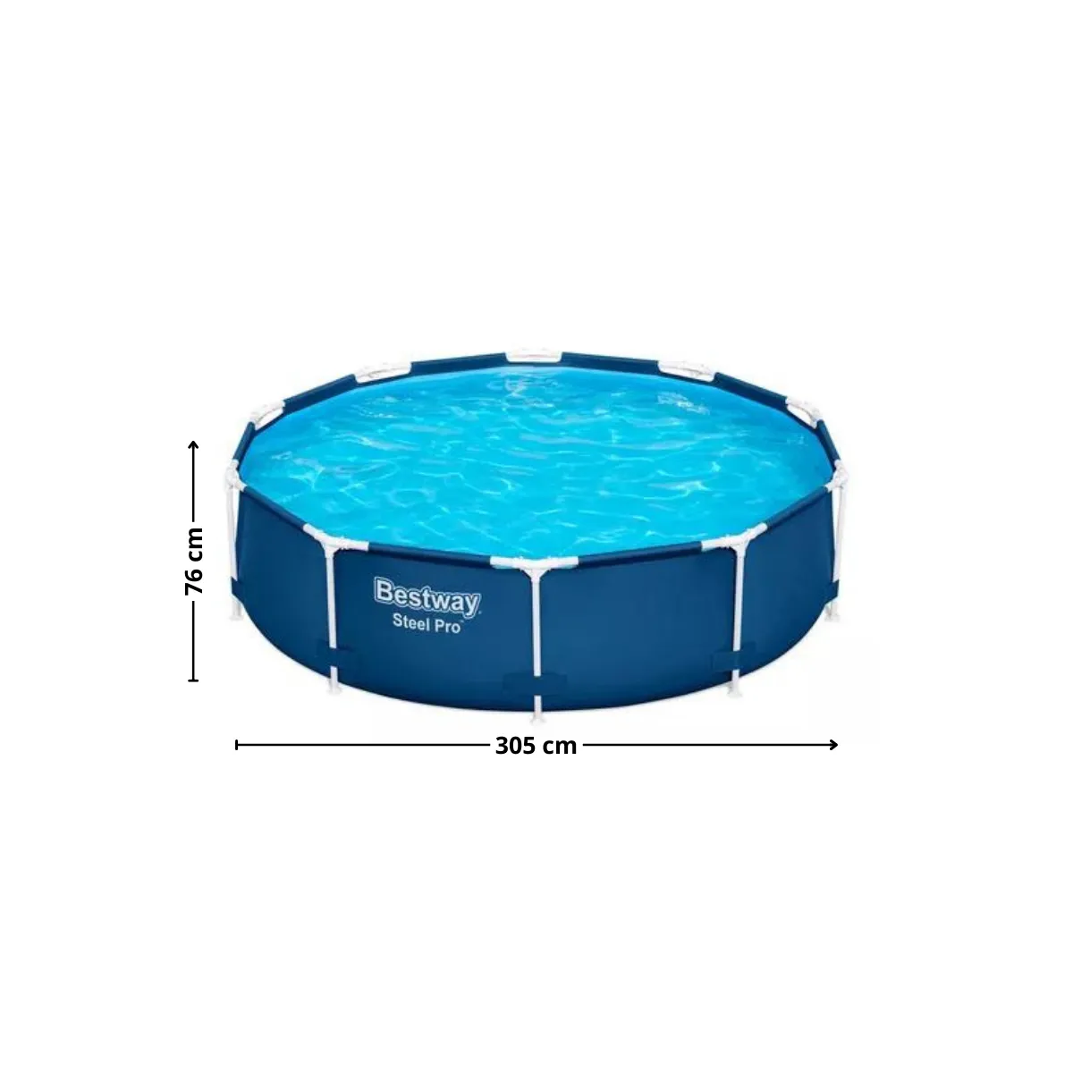 BESTWAY - Piscina estructural redonda steel pro+bomba prism Bestway