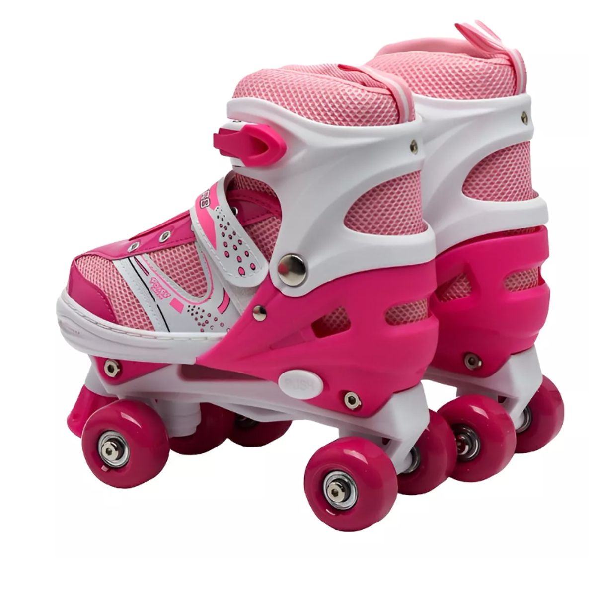 GENERICO - Patines 4 Ruedas Mas Protección Para Niñas Talla M  Rosa