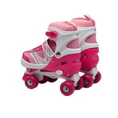 GENERICO - Patines 4 Ruedas Mas Protección Para Niñas Talla M Rosa