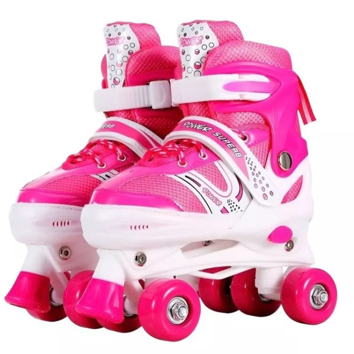 GENERICO - Patines 4 Ruedas Mas Protección Para Niñas Talla M  Rosa