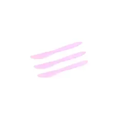 GENERICO - Cuchillos Plástico Rosa 20pcs 16cm