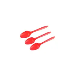 GENERICO - Cucharas Plásticas Color Rojo 20pcs 14cm