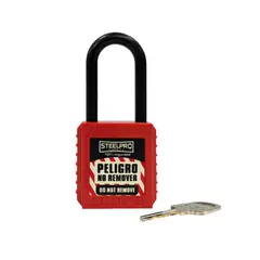 STEELPRO - Candado Dieléctrico Rojo