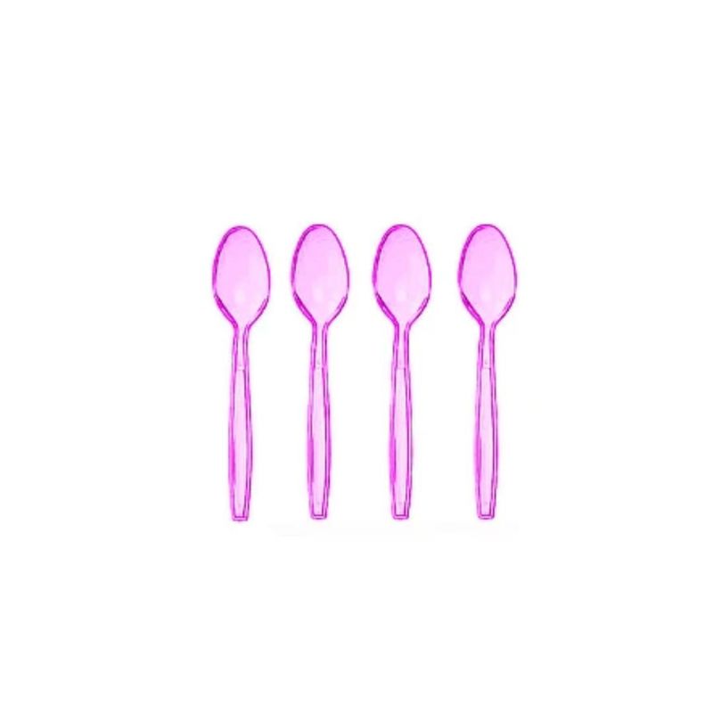 GENERICO - Cucharas Plasticas Morada 12pcs 15cm