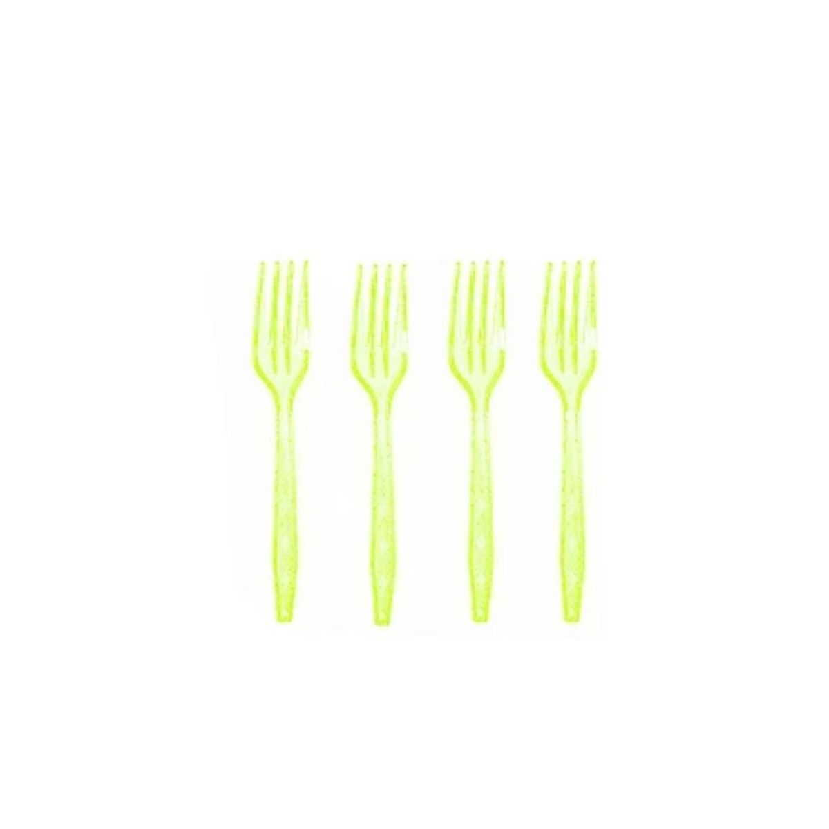 GENERICO - Tenedor Plastico Amarillo 12pcs 16cm