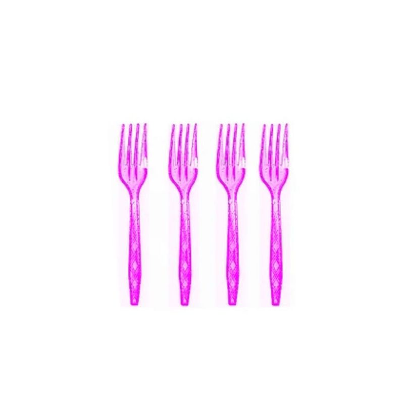GENERICO - Tenedor Plasticas Morado 12pcs 16cm