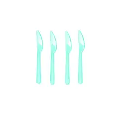GENERICO - Cuchillos Plasticos Azul 12pcs 17cm