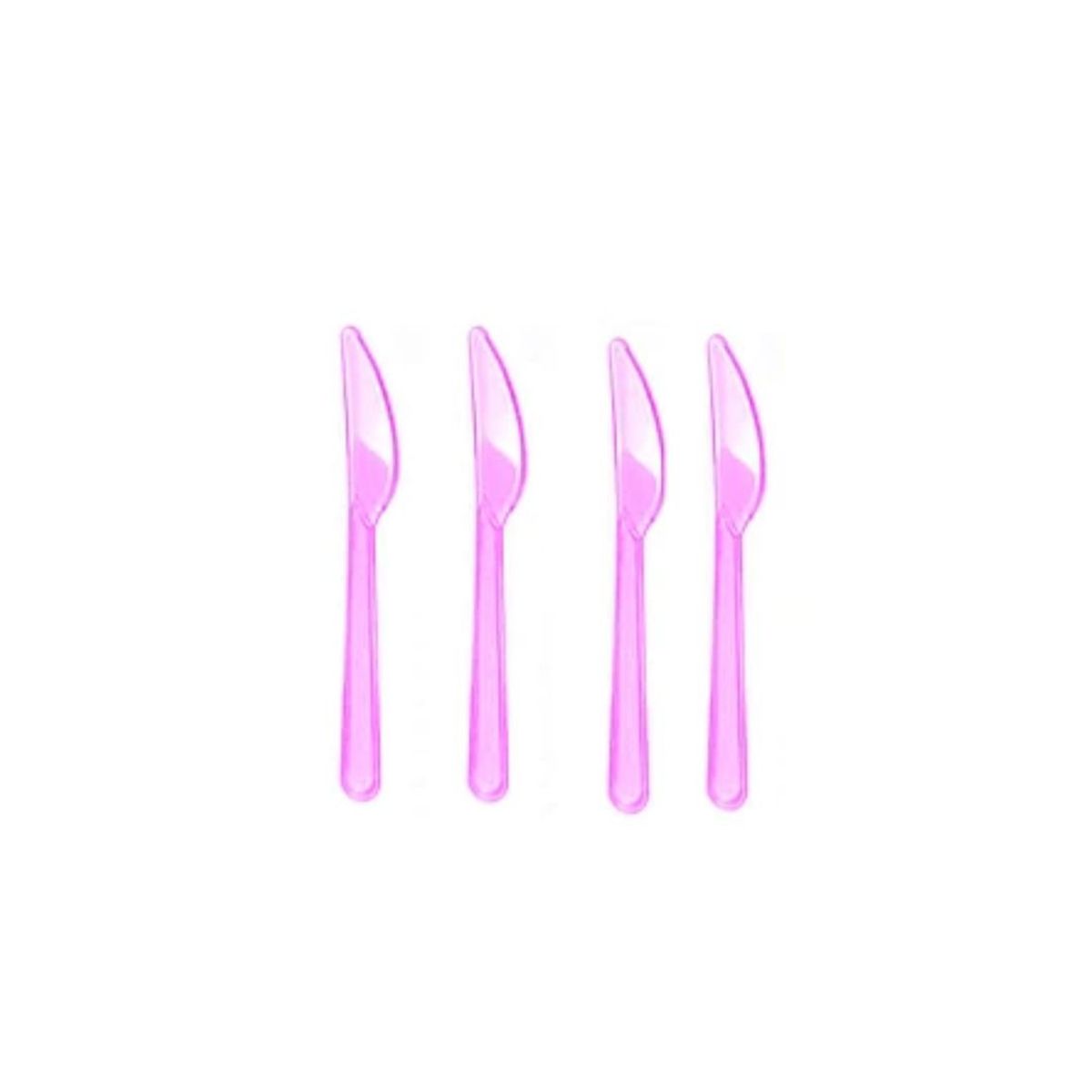 GENERICO - Cuchillos Plasticos Morado 12pcs 17cm