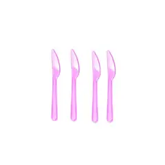 GENERICO - Cuchillos Plasticos Morado 12pcs 17cm