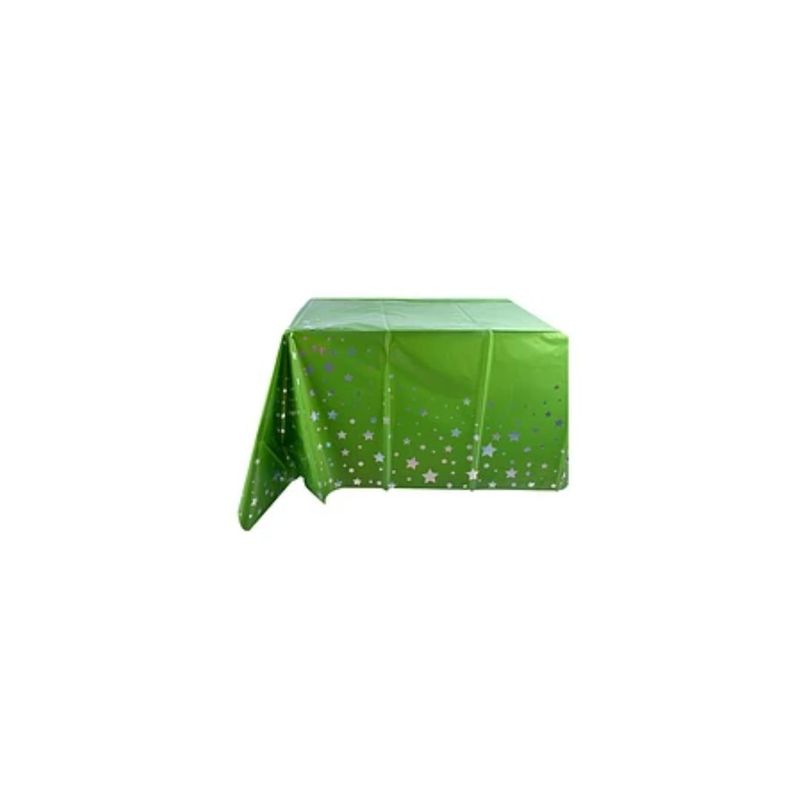 GENERICO - Mantel Verde Tornasol Con Estrellas 137x274cm