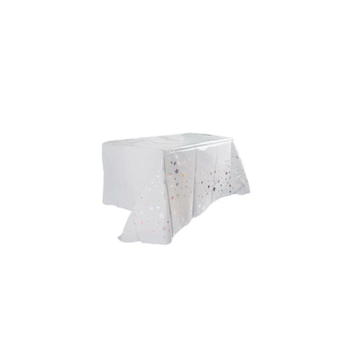 GENERICO - Mantel Gris Tornasol Con Estrellas 137x274cm