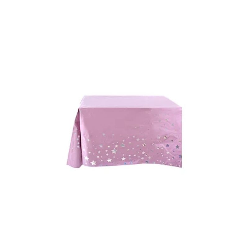 GENERICO - Mantel Rosado Tornasol Con Estrellas 137cmx274cm