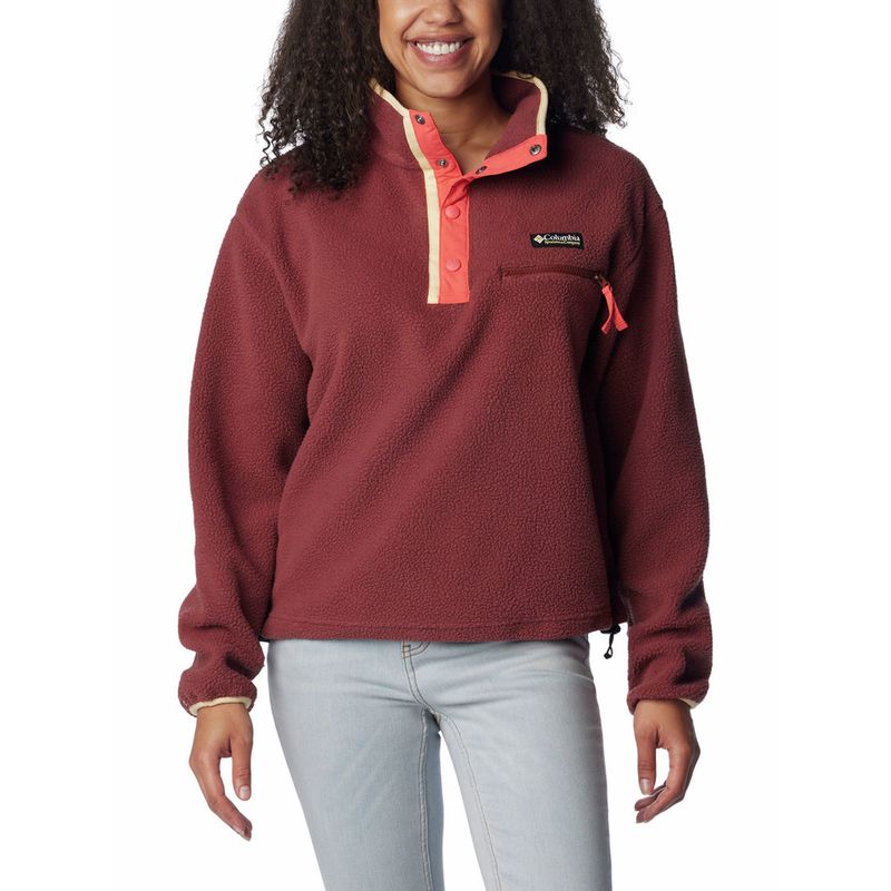 COLUMBIA - Polar Mujer Helvetia Half Snap Rojo COLUMBIA