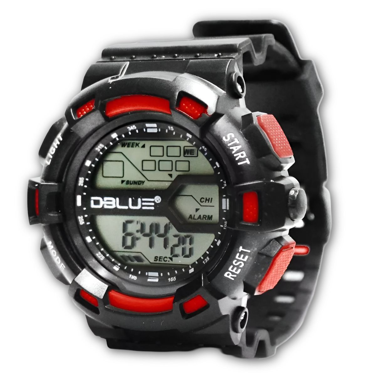 DBLUE - Reloj Digital Deportivo Multifuncional DBRGS01 RED EDITION - Rojo