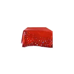 GENERICO - Mantel Rojo Tornasol Con Estrellas 137cmx274cm