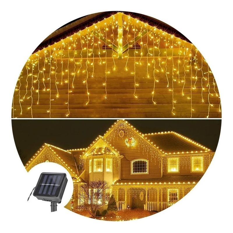 U BUY - Luces Navidad Cascada 300led Luces Cascada Solar 8mt