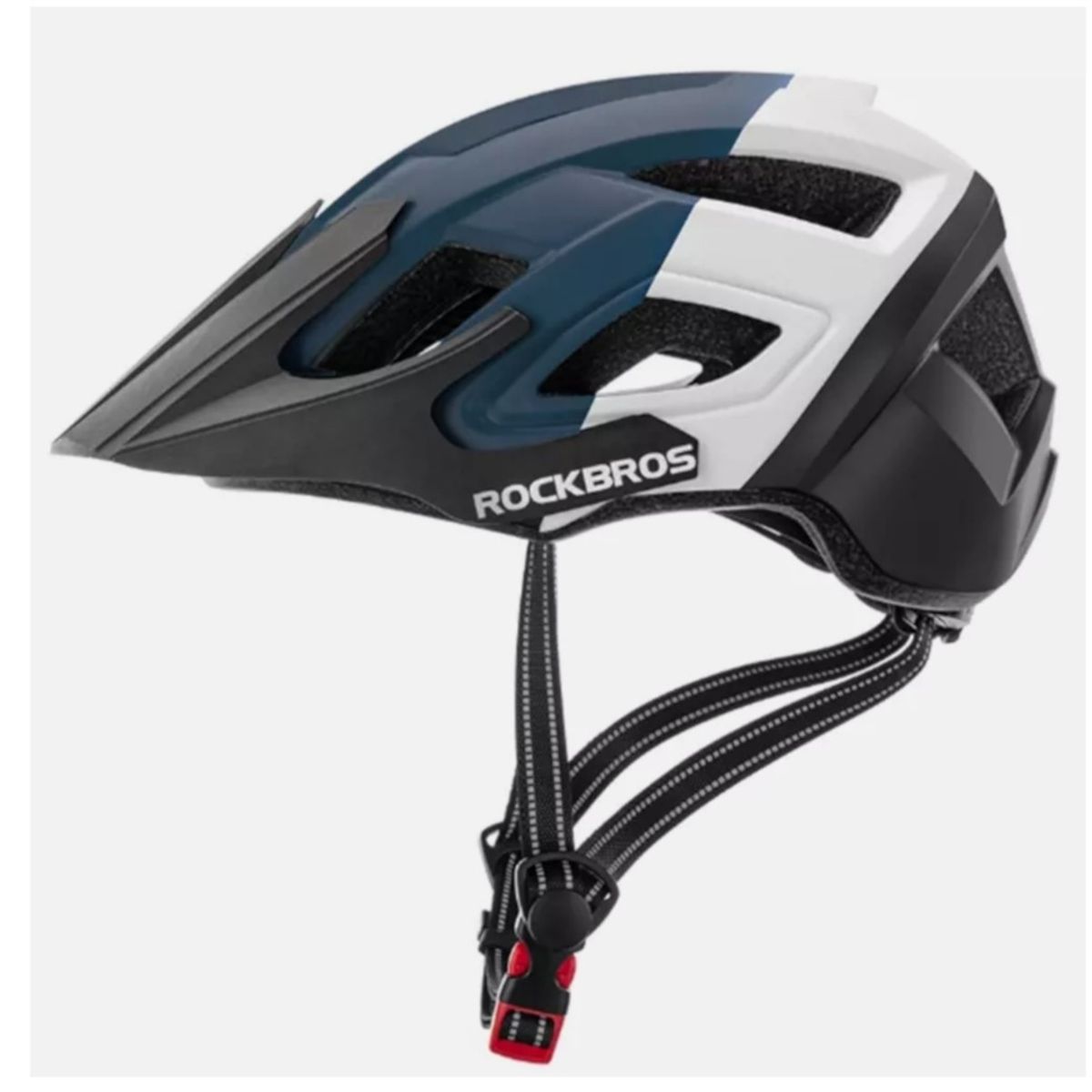 GENERICO - Casco Bicicleta Adulto RockBros Azul Blanco