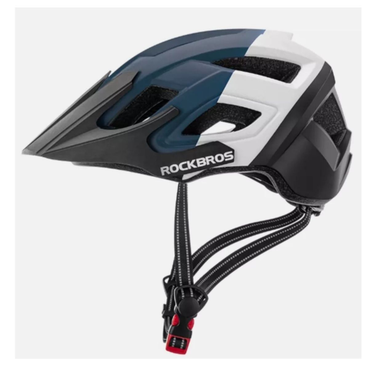 GENERICO - Casco Bicicleta Adulto RockBros Azul Blanco