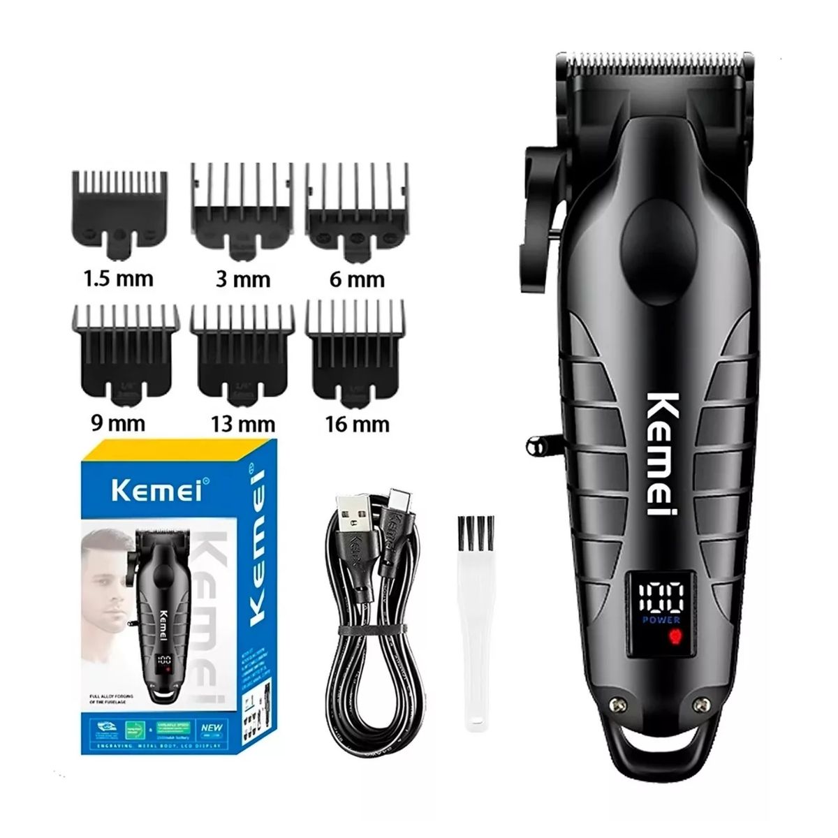 KEMEI - Maquina Cortadora Kemei Profesional 2290 Digital 10W