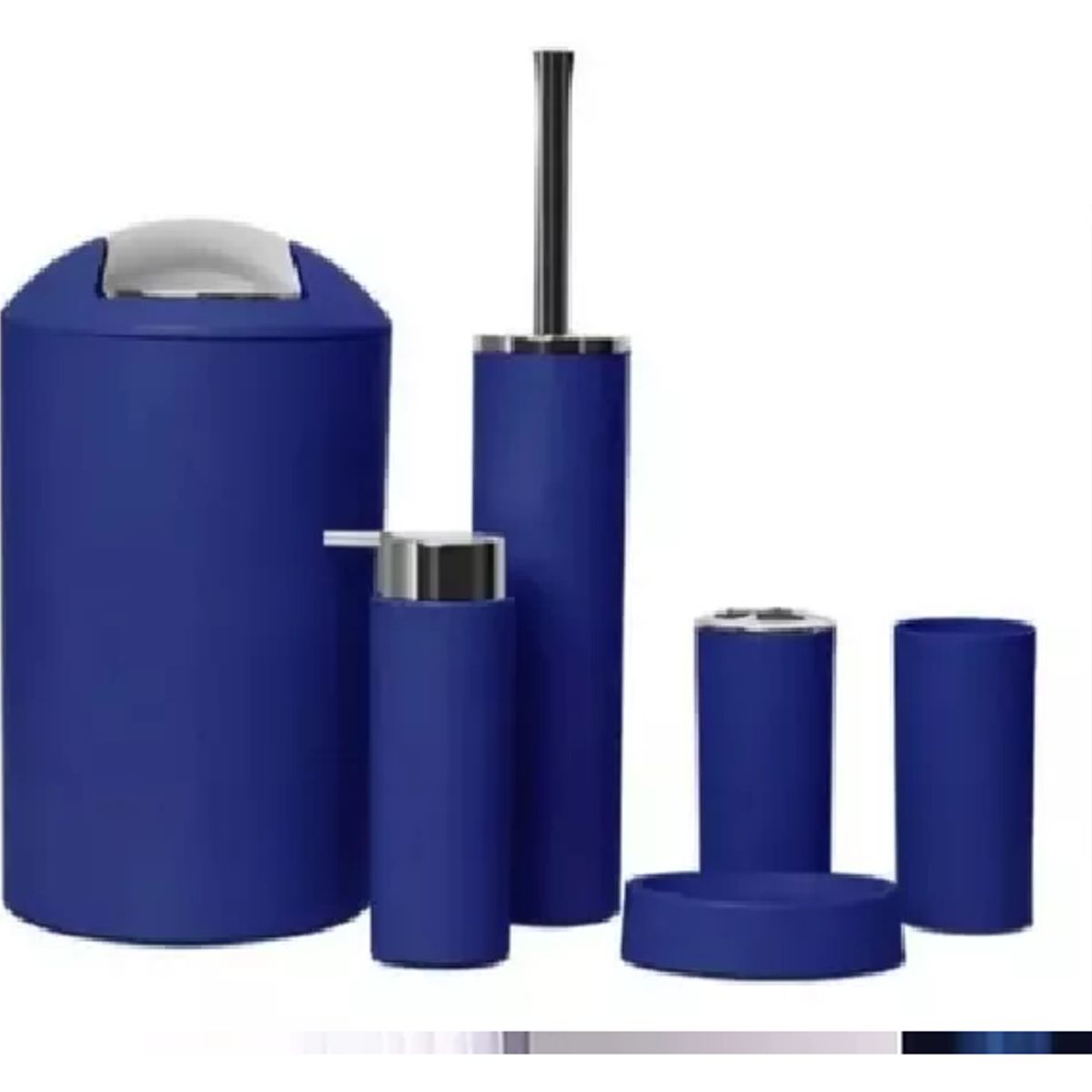 GENERICO - Set Juego De Baño 6 Piezas color azul Accesorios Elegante