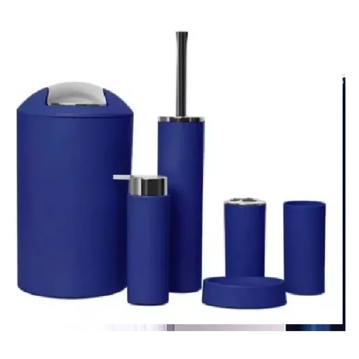 GENERICO - Set Juego De Baño 6 Piezas color azul Accesorios Elegante