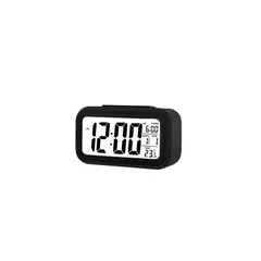 TECNOLAB - Reloj Despertador Pantalla Lcd Fecha Y Calendario Negro - SC