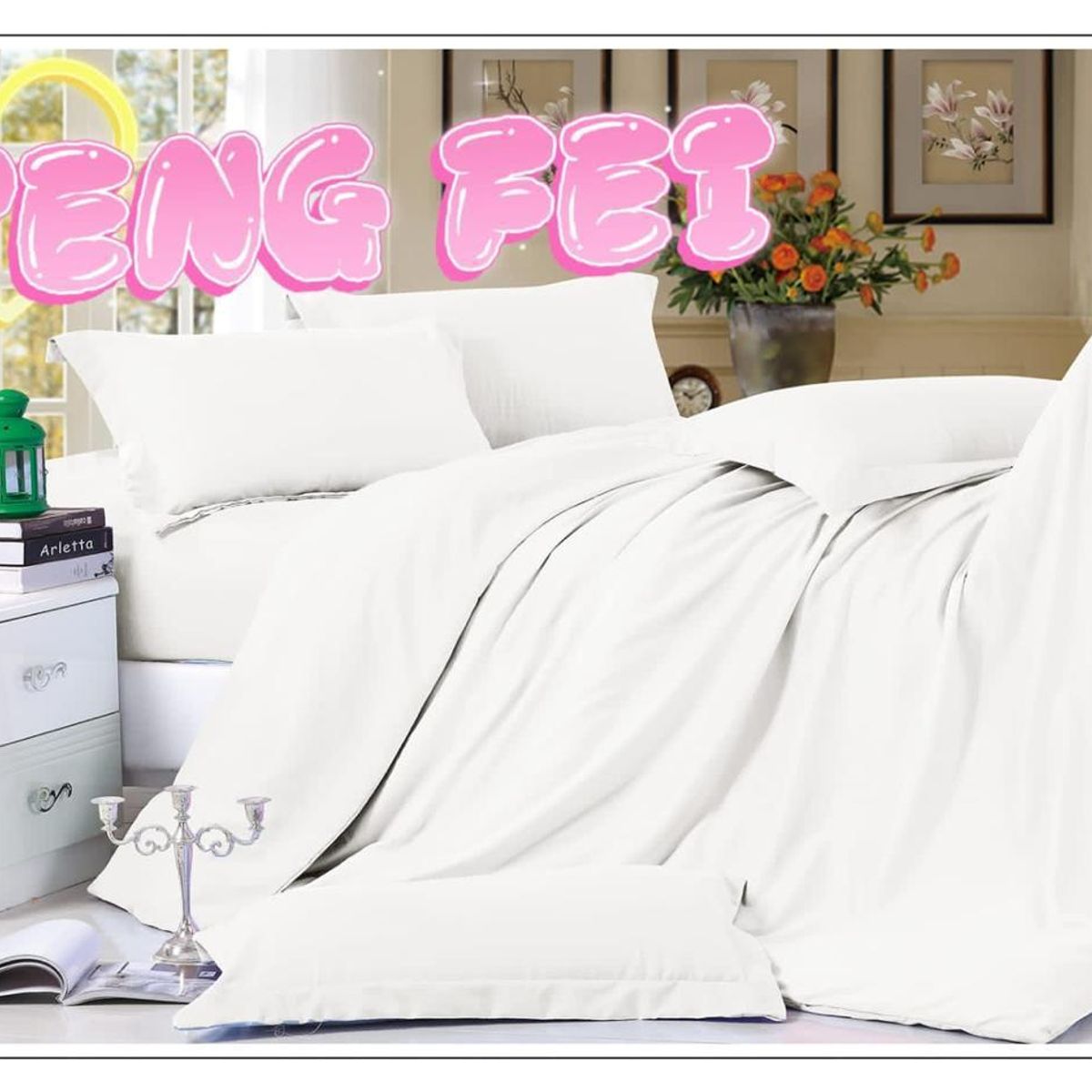 GENERICO - JUEGO DE SÁBANA UNICOLOR 2p